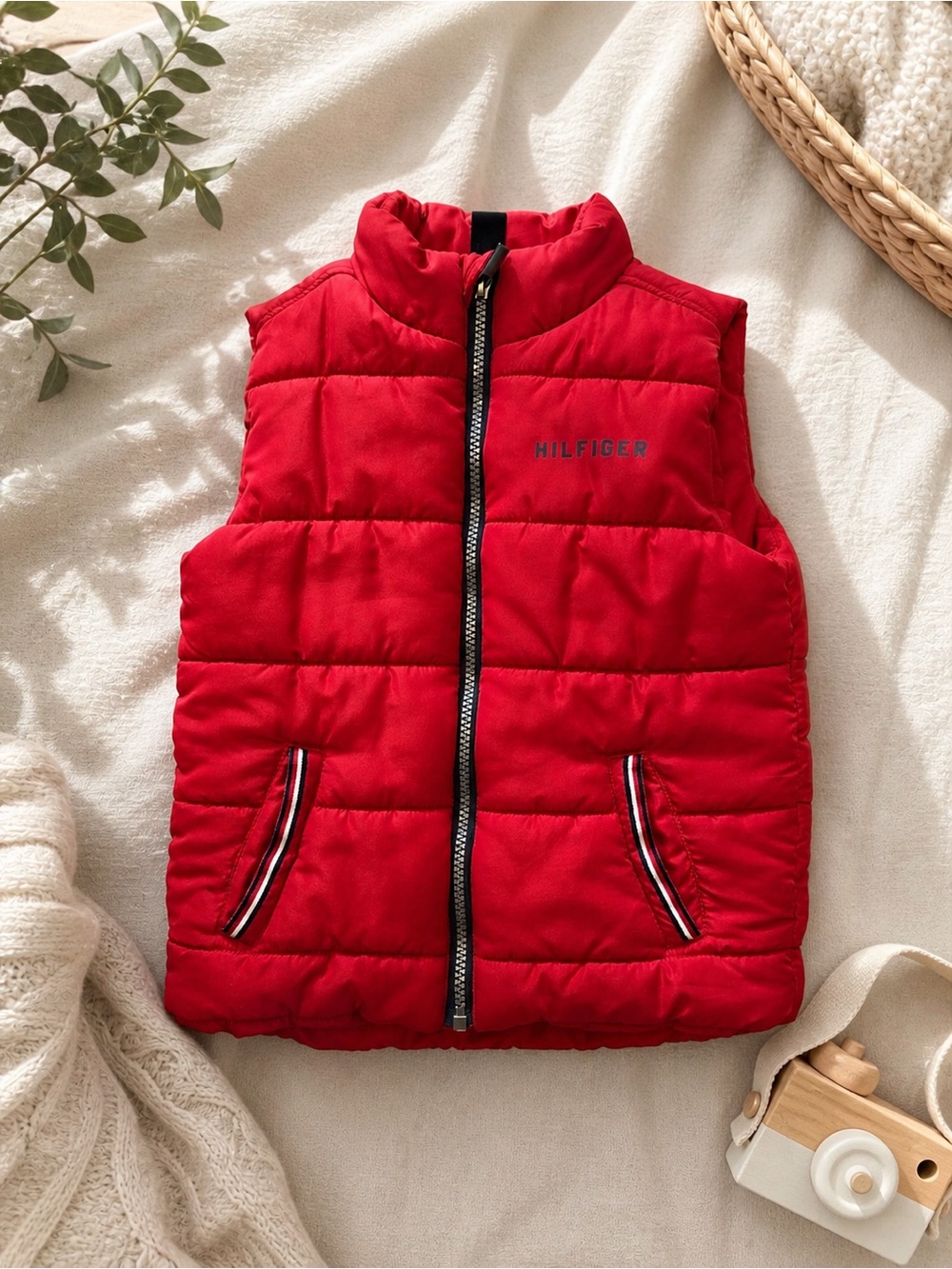 Tommy Hilfiger Red Puffer Vest Kids 3T